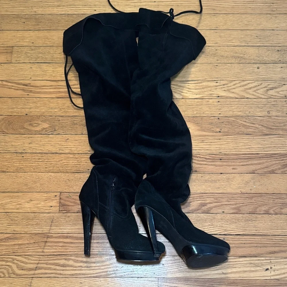 Steve Madden Women’s Black Over-the-Knee Boots Size 8